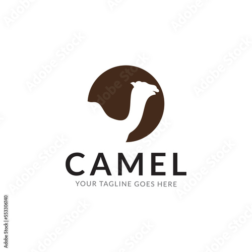 awesome camel logo design vector template.