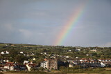 Rainbow over Bude in Cornwall, England Great Britain