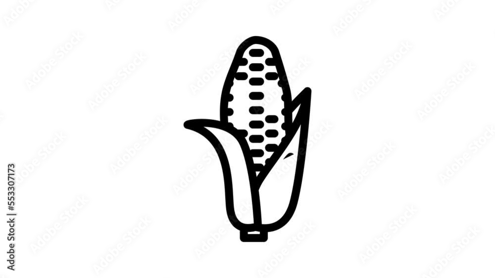 purple corn line icon animation purple corn line icon animation