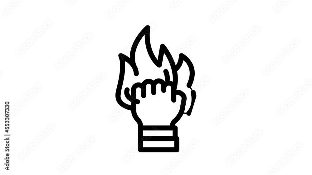 motivation employee line icon animation motivation employee line icon animation