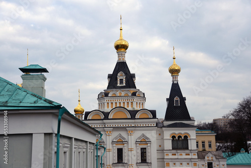 Kremlin in Dmitrov, old historical town in Moscow region, Russia. Color winter photo. Popular landmark.