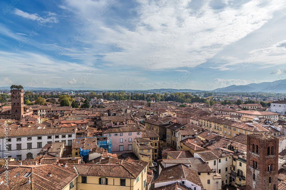 Lucca, Italy. Roofs of the city