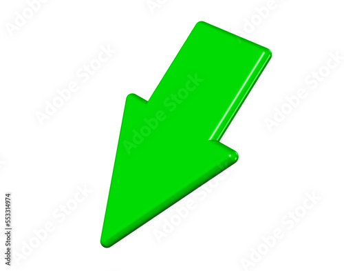 3d green arrow
