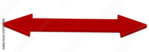 red arrow on white background