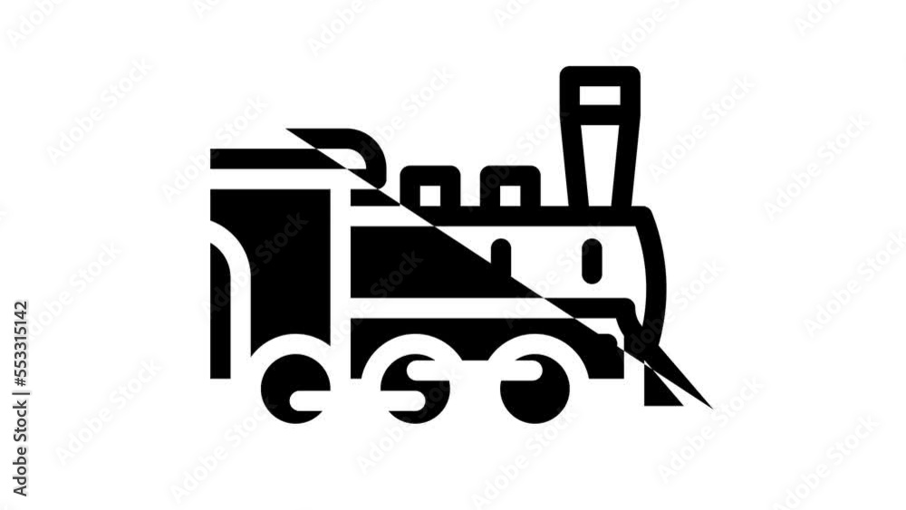steam train line icon animation steam train line icon animation
