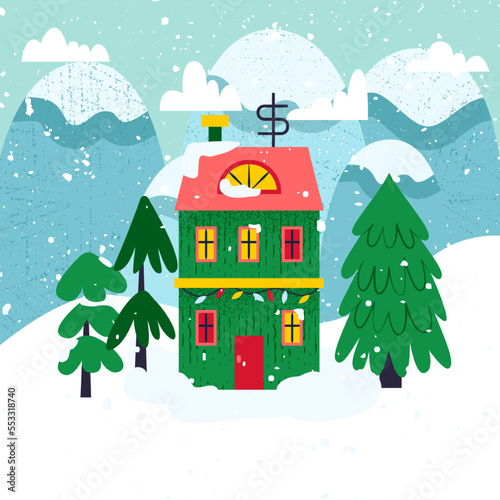 Wallpaper Mural Vector Illustration of Seasonal Greetings. Holiday Celebration. Torontodigital.ca