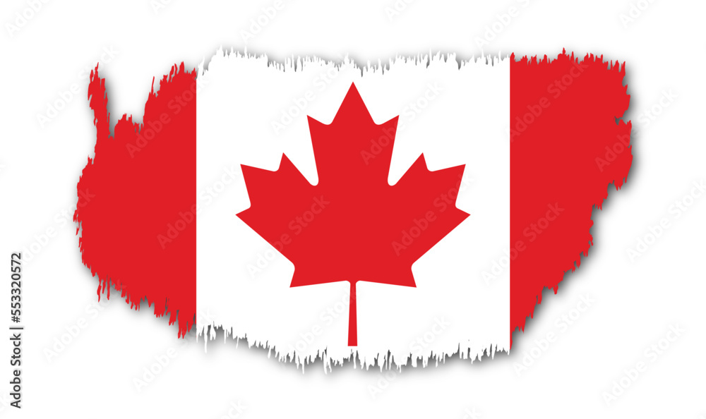 flag of Canada design in abstract shape flag of Canada design in abstract shape