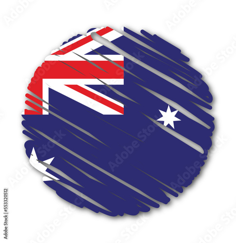  flag of Australia design in abstract shape