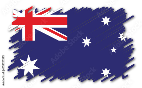  flag of Australia design in abstract shape