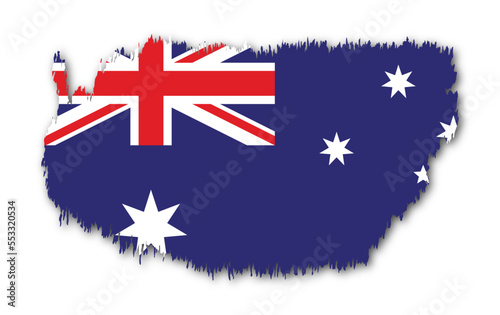  flag of Australia design in abstract shape