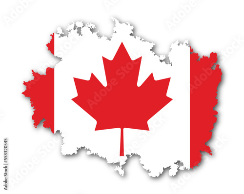  flag of Canada design in abstract shape