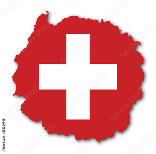  flag of Swiss Switzerland design in abstract shape