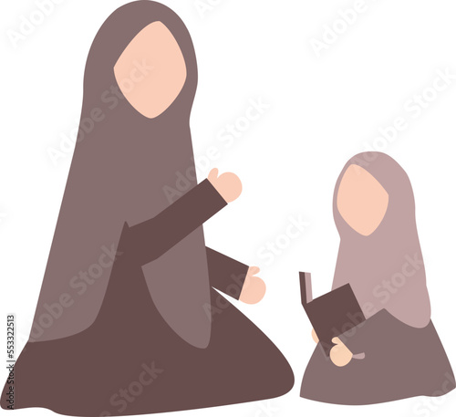 Muslim Mother and Daughter