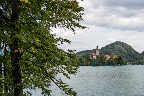 church of saint mary on the small island of lake bled