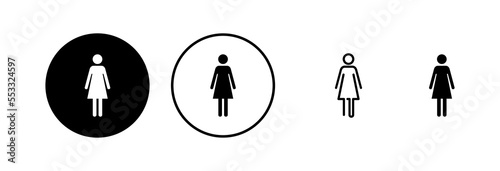 Female icon vector illustration. woman sign and symbol