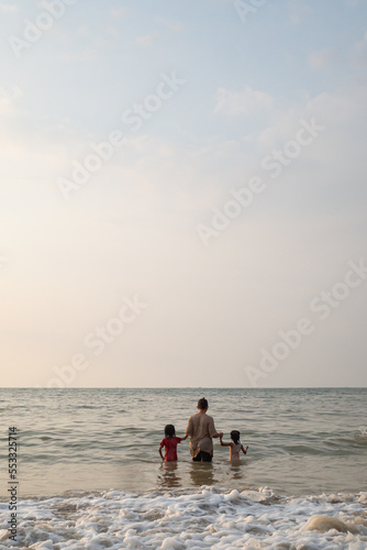 children playing on the beach © harto