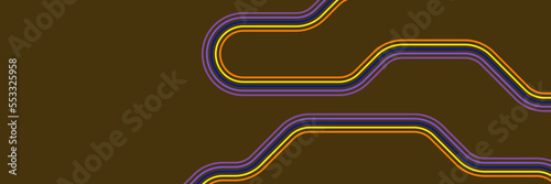 Retro pattern design in abstract funky style with colorful and lines. Vector illustration.