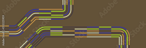 Retro pattern design in abstract funky style with colorful and lines. Vector illustration.