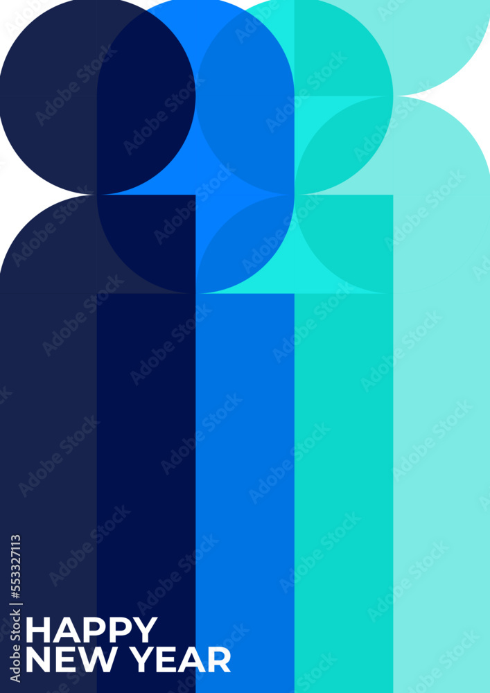 Happy New 2023 Year posters set. Typography geometric logo 2023 for branding, banner, cover, invitation card. Happy New 2023 Year posters set. Typography geometric logo 2023 for branding, banner, cover, invitation card.
