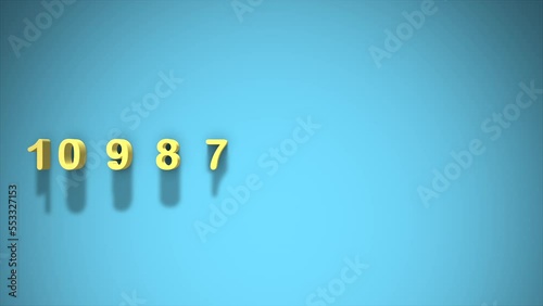 Celebration Countdown with Fireworks in Full HD