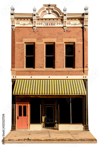 Vintage architecture isolated on a transparent background.