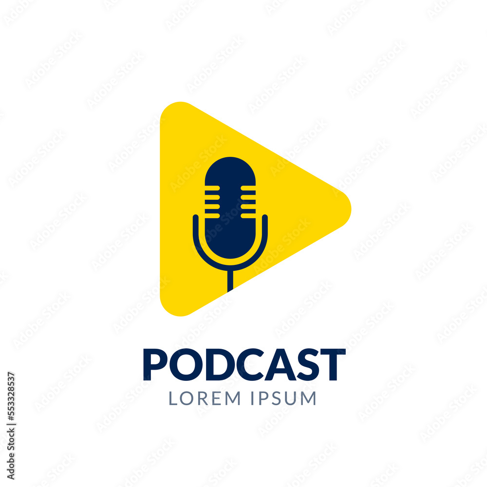 Podcast mic icon symbol logo microphone talk audio. Music radio tech podcast logo label sound studio vector icon. Podcast mic icon symbol logo microphone talk audio. Music radio tech podcast logo label sound studio vector icon.