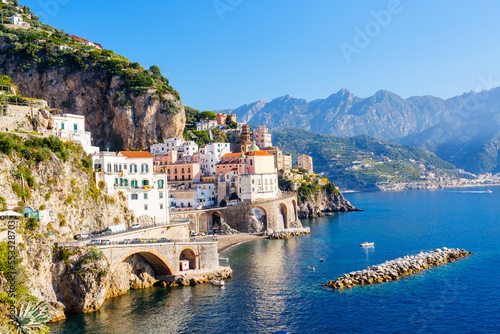 Atrani town in Amalfi coast in Italy