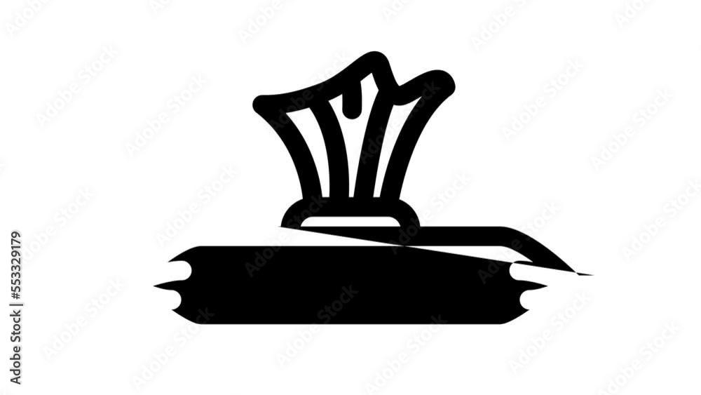 packaging of napkins line icon animation packaging of napkins line icon animation