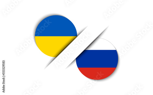 Two Ukrainian and Russian stickers. Flag of Ukraine and Russia. Ukrainian symbol of independence and freedom. Simple icons with flags isolated on a white background Free Download Two Ukrainian and Russian stickers. Flag of Ukraine and Russia. Ukrainian symbol of independence and freedom. Simple icons with flags isolated on a white background - GFXLoad
