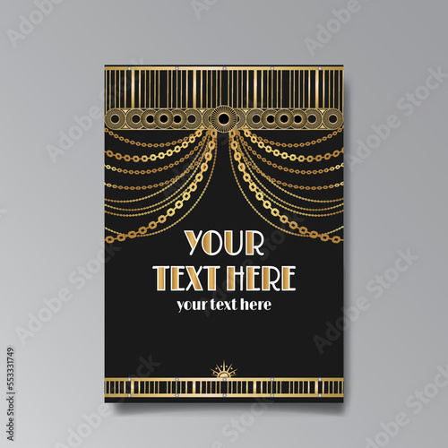 Golden-black A4 page template