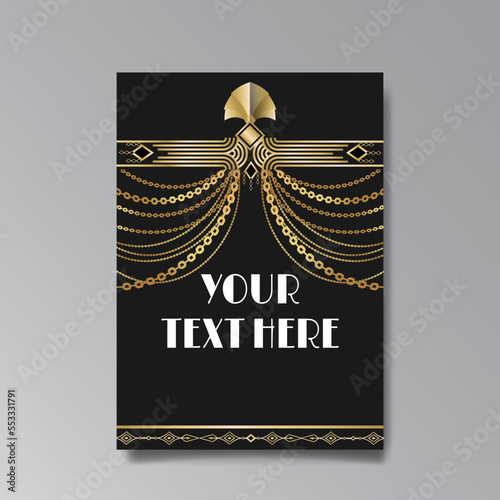 Golden-black A4 page template