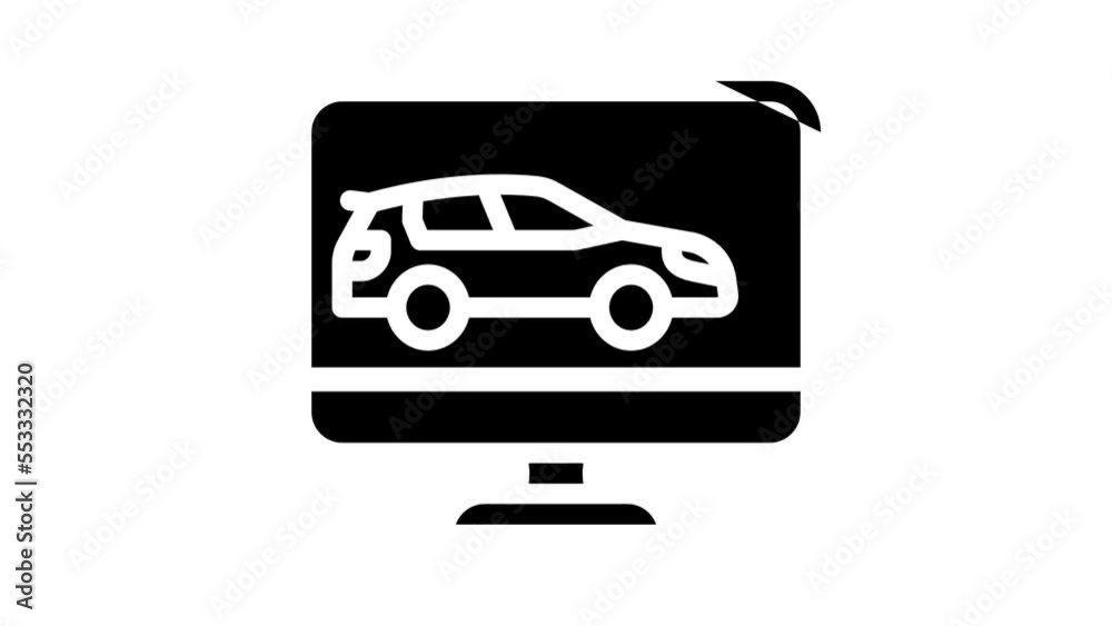 computer diagnostics of cars line icon animation computer diagnostics of cars line icon animation