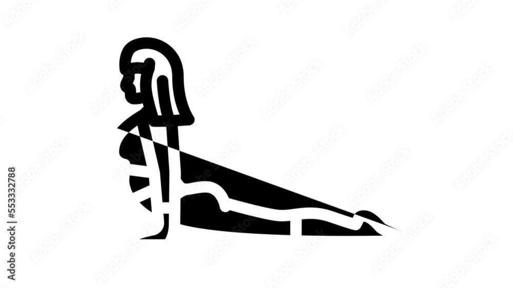 yoga fitness exercise line icon animation yoga fitness exercise line icon animation