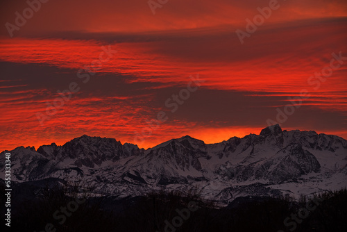 Winter Mountain Sunset