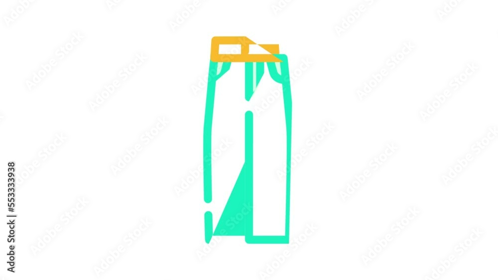 high waist pants clothes color icon animation high waist pants clothes color icon animation