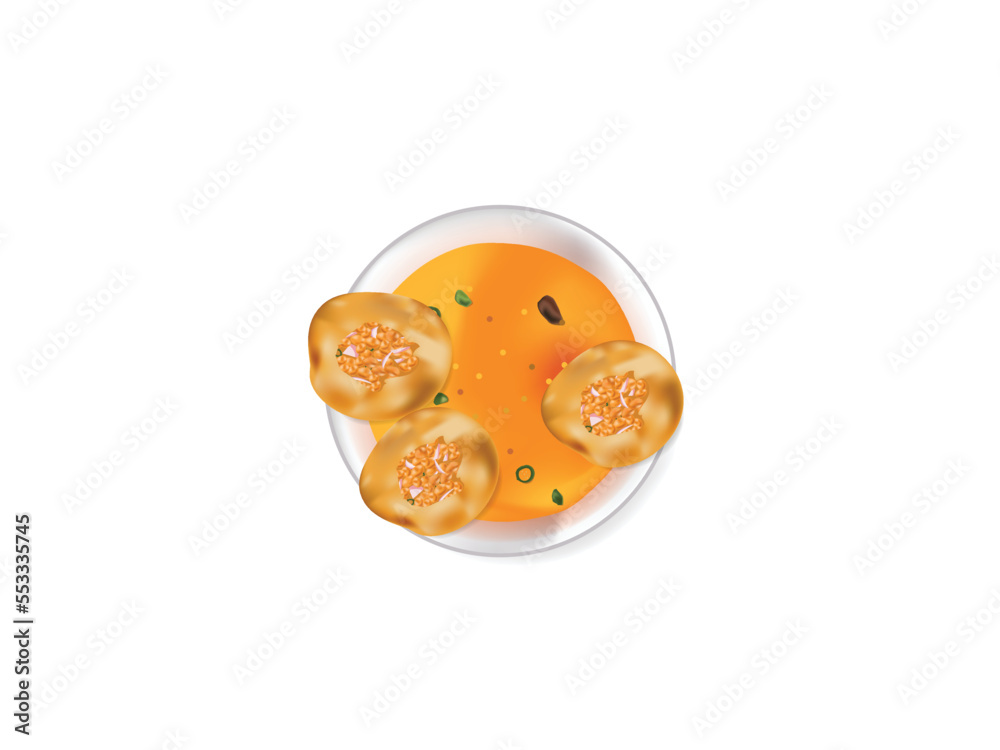 Obraz premium golgappa or panipuri indian street food