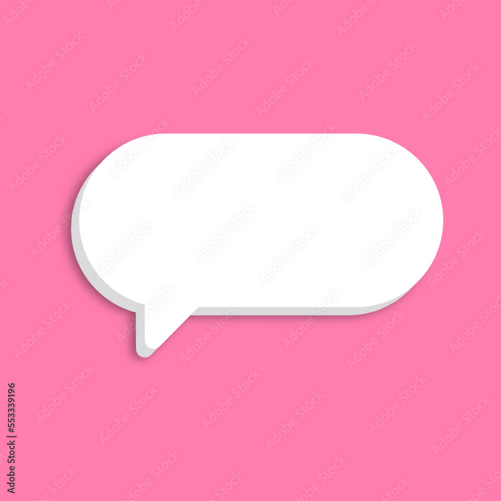 3d speech bubble icon isolated on pink background 3d speech bubble icon isolated on pink background