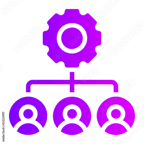 organization structure gradient icon
