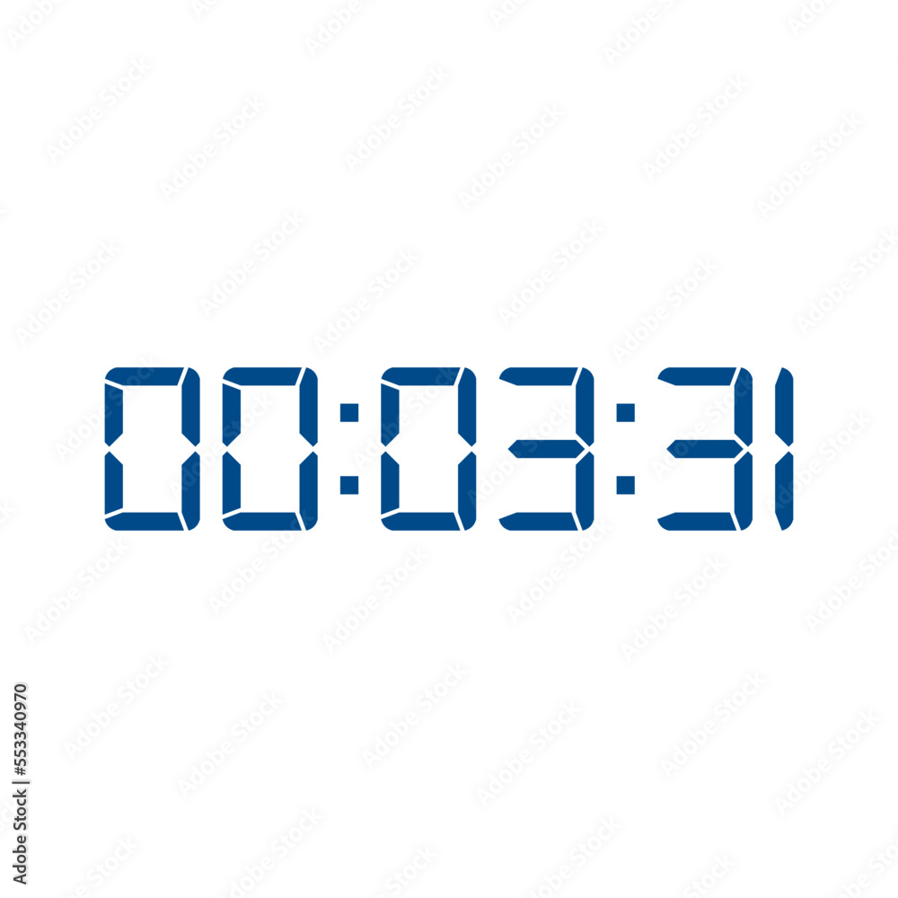 Digital clock icon vector design illustration. Digital clock icon vector design illustration.