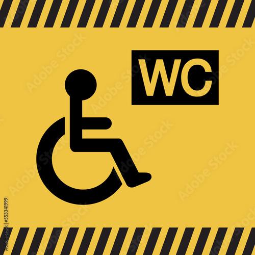 Logo toilettes handicapés.