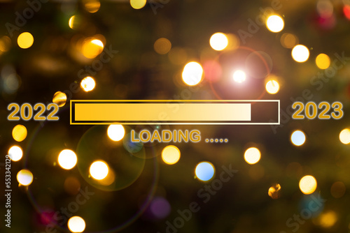 Canvas Print 2022 to 2023 new year progress bar