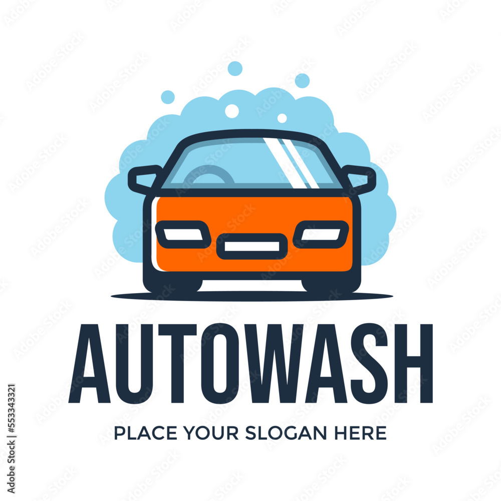 Obraz premium Automotive wash vector logo template