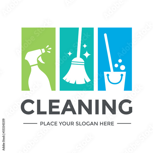 Cleaning logo vector template