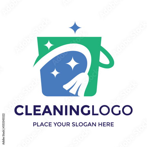 Cleaning vector logo template