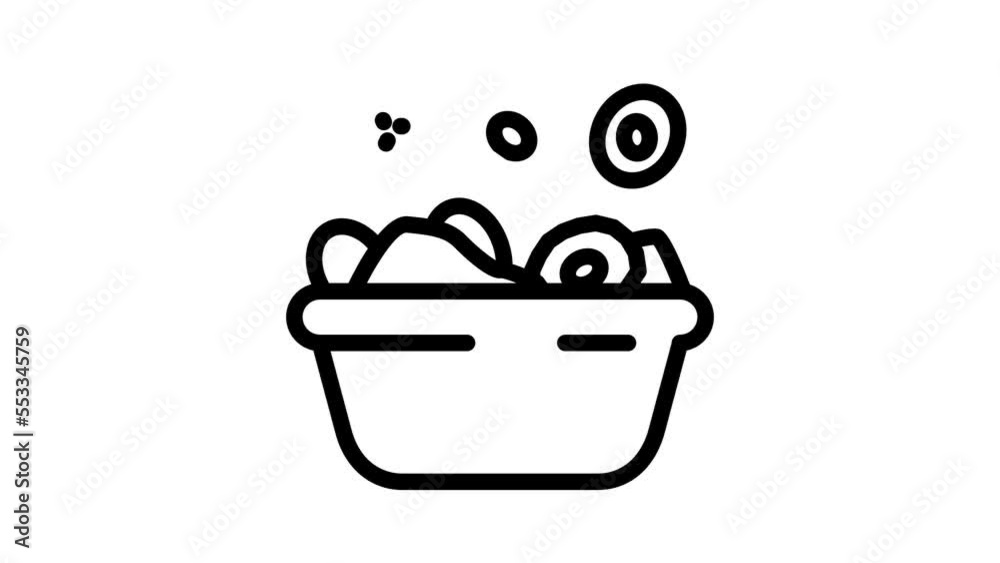 cucumber salad line icon animation cucumber salad line icon animation