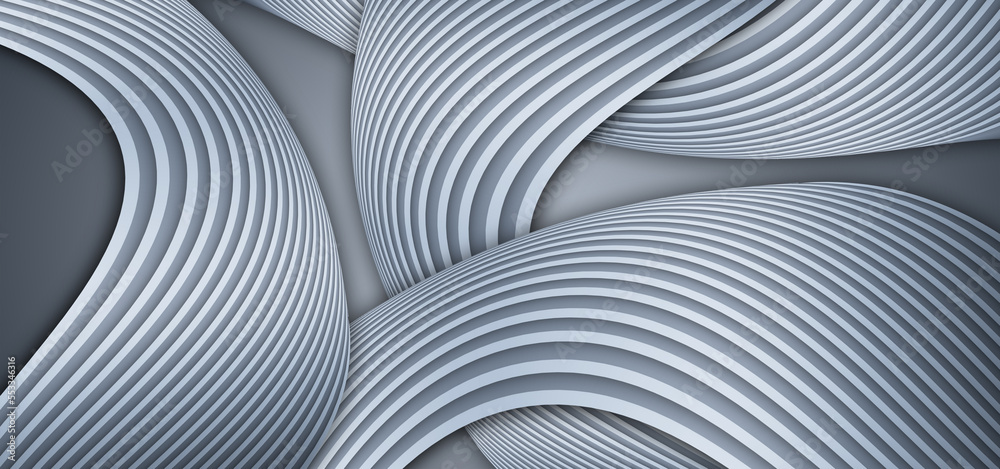 3D rendering of silver curved lines with abstract texture texture background 3D rendering of silver curved lines with abstract texture texture background