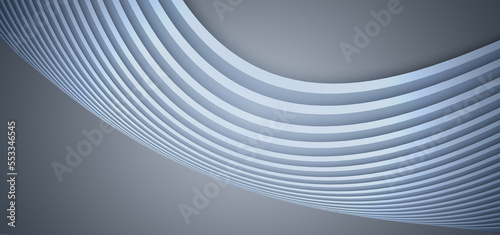 3D rendering of silver curved lines with abstract texture texture background © hqrloveq