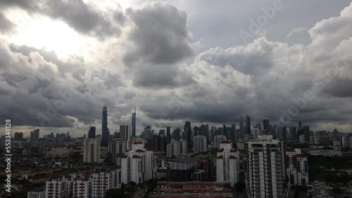 Wallpaper Mural Kuala Lumpur, Malaysia- federal capital of Malaysia cityscape tall buildings moving cloud timelapse changing light sunset Torontodigital.ca