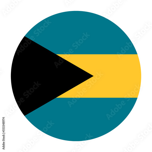Free Download Bahamas Flat Rounded Flag with Transparent Background - GFXLoad