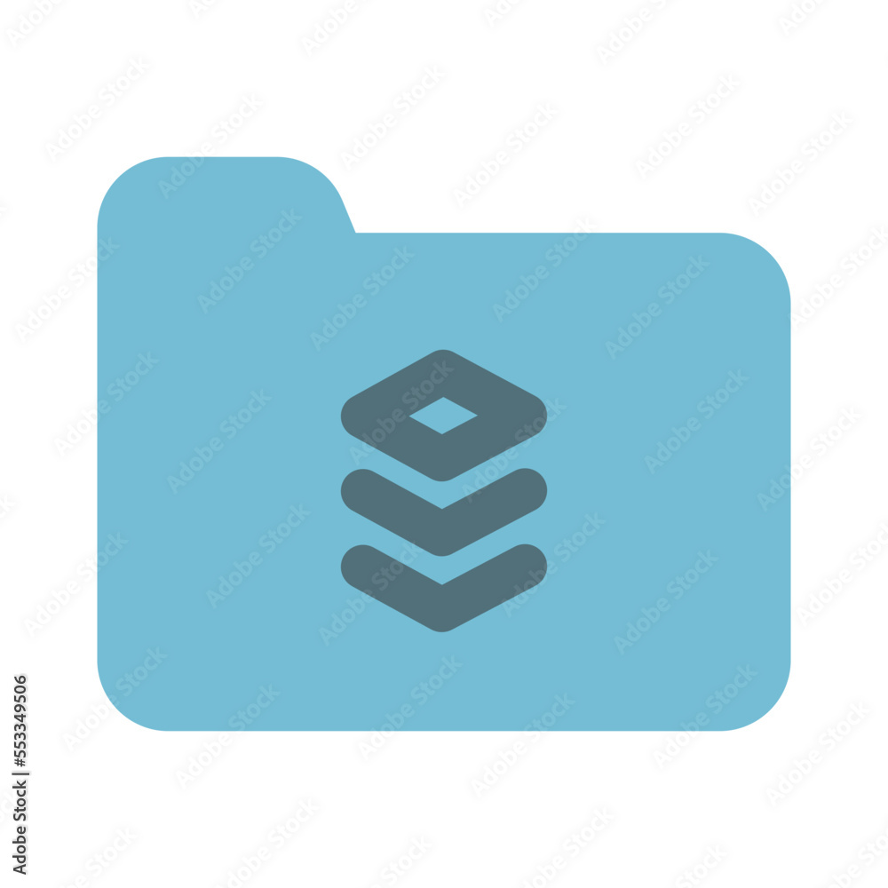 Folder Icon Solid Two Color